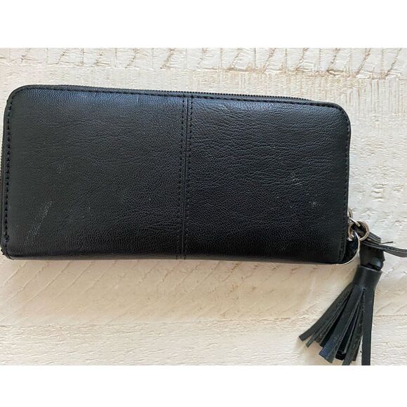Nine West Black Zip Around Wallet - Picture 1 of 6